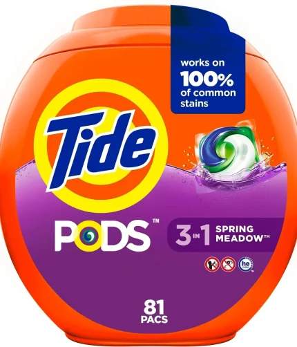 Tide PODS Laundry Detergent Soap Pods, Spring Meadow, 81 count